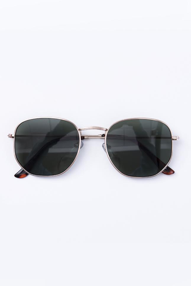 Happiness On A Highway Green/Gold Sunglasses