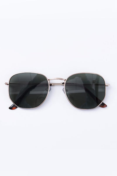 Happiness On A Highway Green/Gold Sunglasses