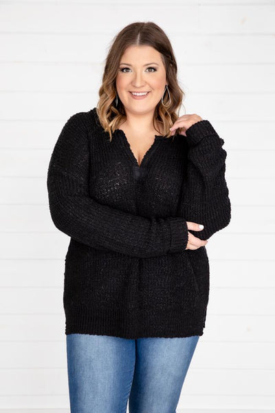 This Time Around Black Sweater