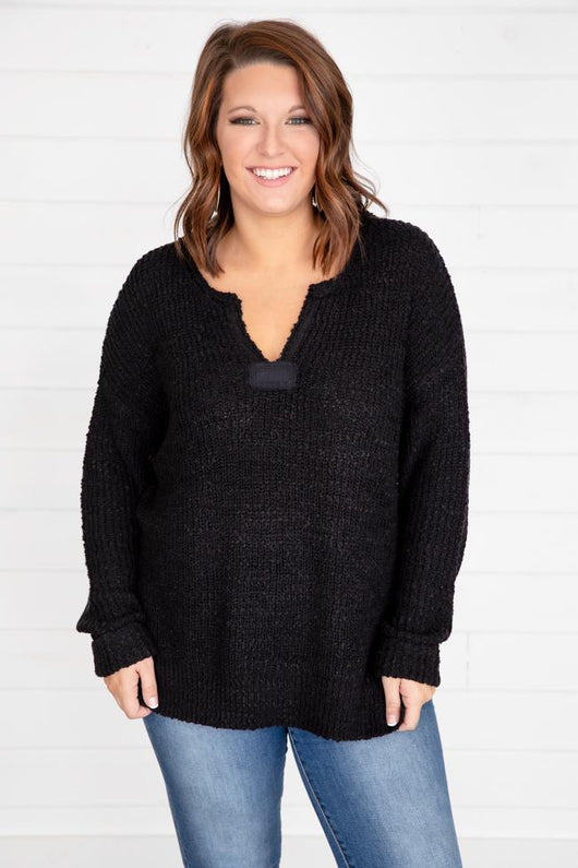 This Time Around Black Sweater