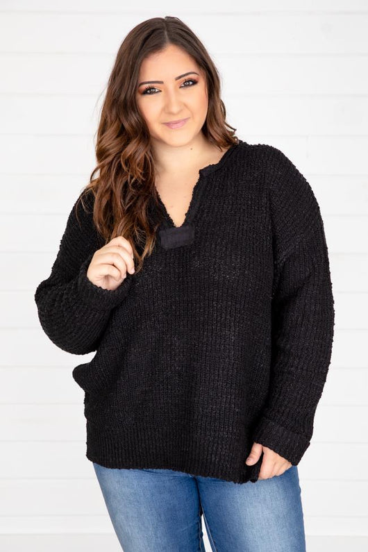 This Time Around Black Sweater