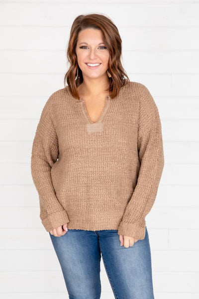This Time Around Sweater Brown