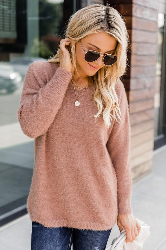You'll Be There For Me Mocha Sweater FINAL SALE