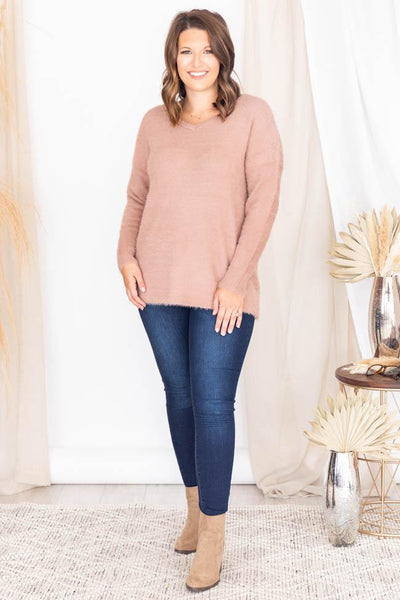 You'll Be There For Me Mocha Sweater FINAL SALE