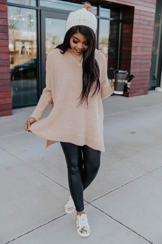 Uncomplicate My Life Taupe Pullover