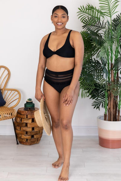 Capture Your Heart Black Bikini Top