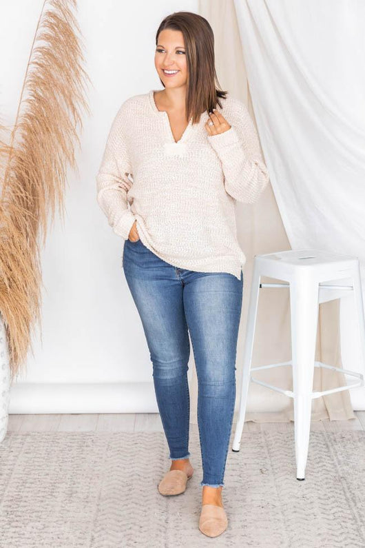 This Time Around Sweater Taupe