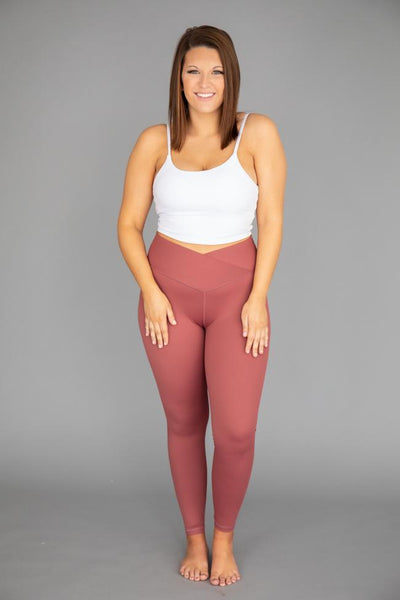 Back At It Again Solid Leggings Mauve