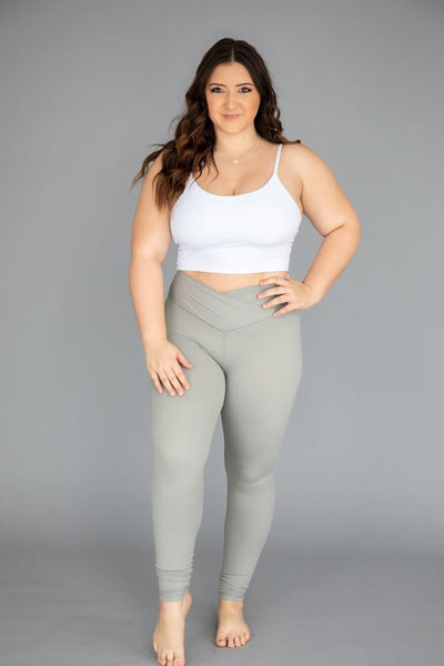 Back At It Again Solid Leggings Sage