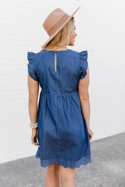 You Found My Heart Chambray Romper
