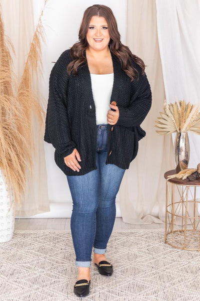 Sundown Awaits Knit Black Cardigan FINAL SALE
