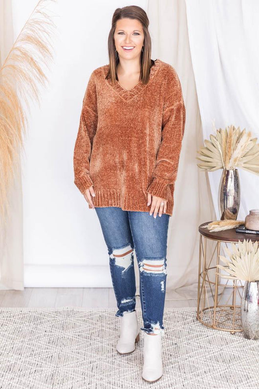 Without A Doubt Brown Sweater FINAL SALE