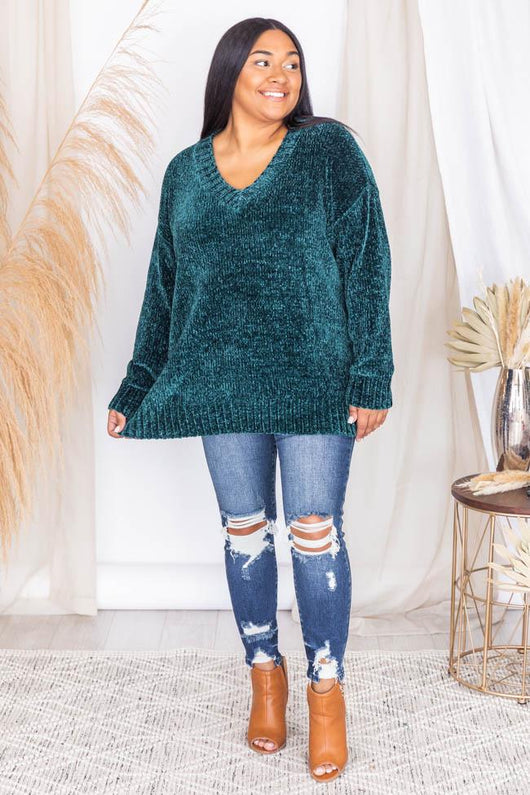 Without A Doubt Green Sweater