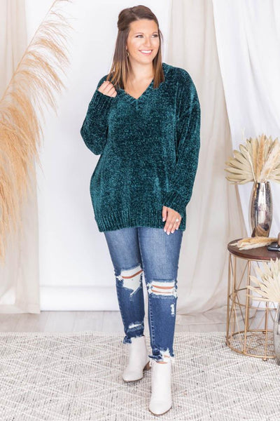 Without A Doubt Green Sweater