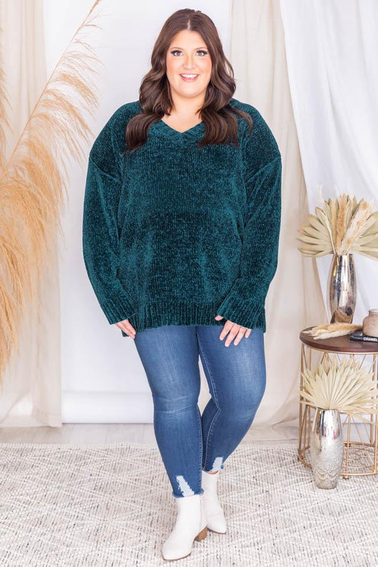 Without A Doubt Green Sweater