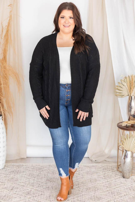 Won't Change My Heart Black Cardigan