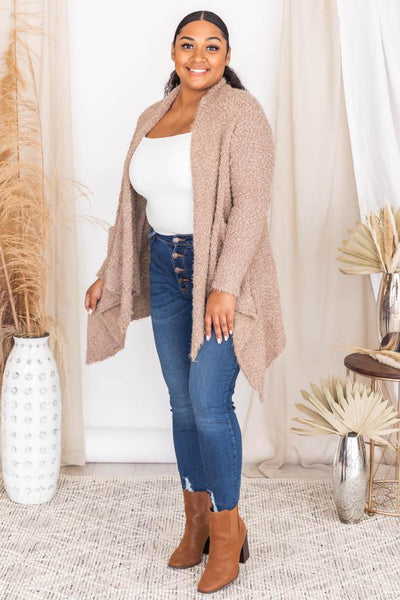 Heart Set On You Popcorn Taupe Cardigan