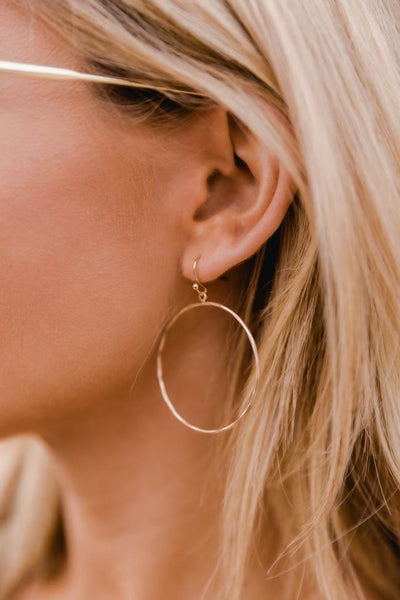Astonish Me Large Hoop Earrings Gold