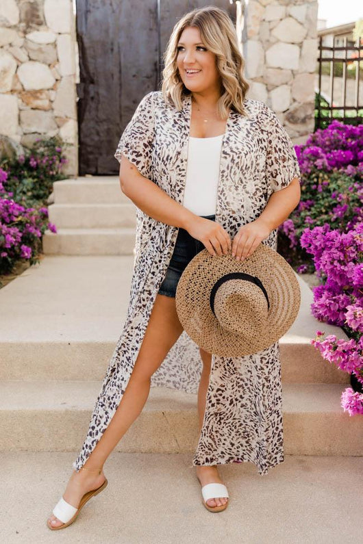 Pleasant Appearance Leopard Print Kimono FINAL SALE