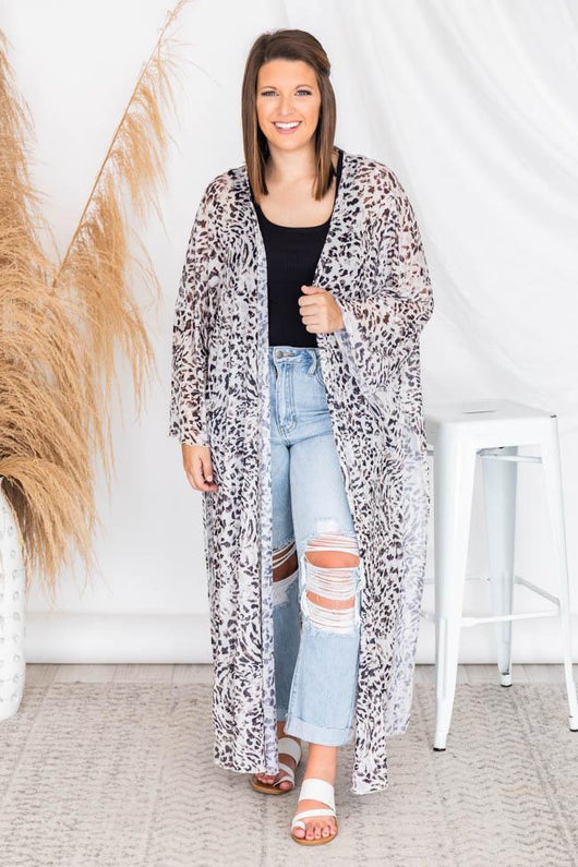 Unstoppable Soul Animal Print Kimono