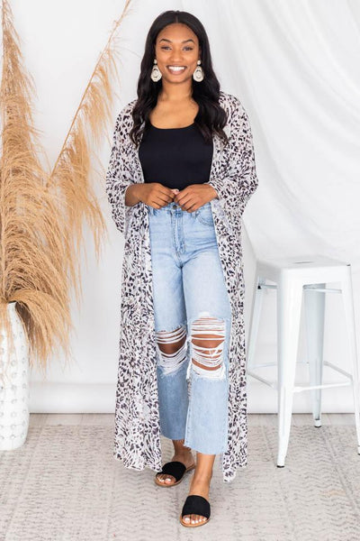 Unstoppable Soul Animal Print Kimono