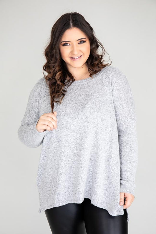 Simple Style Grey Blouse