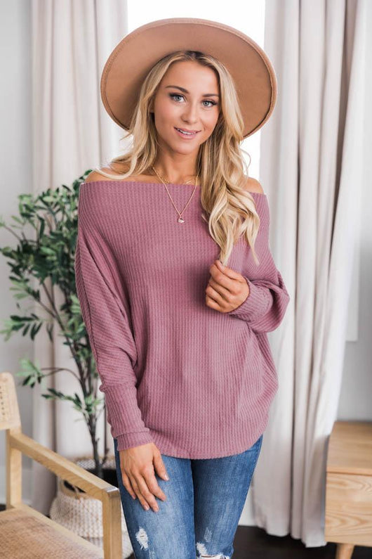 Sentimental Feelings Mauve Blouse