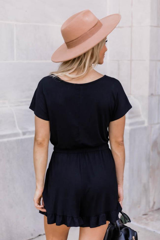 Anything You Need Black Romper