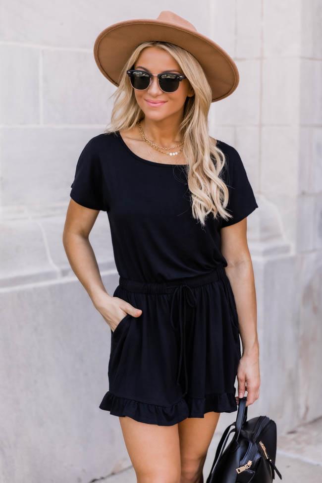 Anything You Need Black Romper
