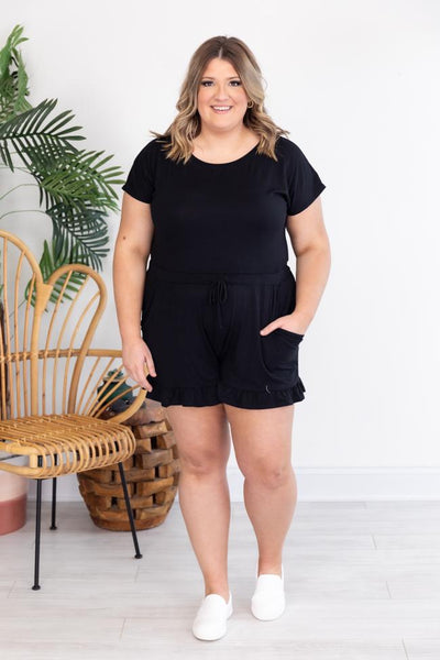 Anything You Need Black Romper
