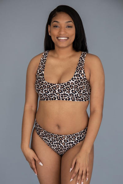 Aloha Darling Leopard Print Bikini Top