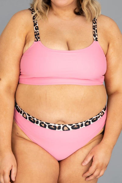 Goddess Glow Leopard Print Pink Bikini Bottoms