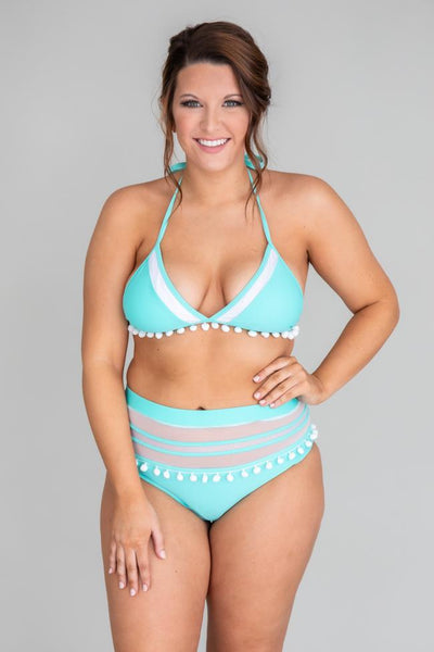 Sailing Through Paradise Mint Bikini Top