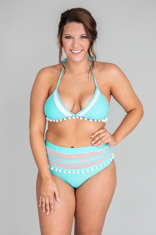 Sailing Through Paradise Mint Bikini Bottom