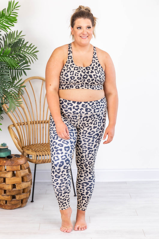 Running After You Animal Print Tan Leggings FINAL SALE