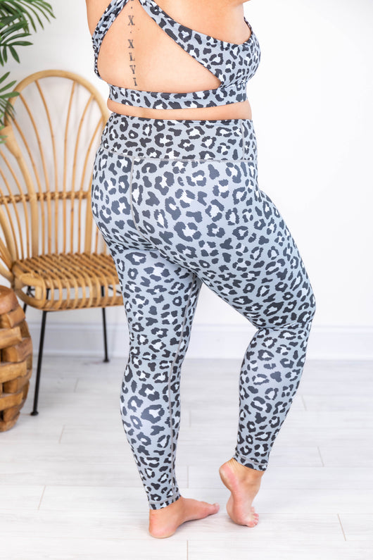 Running After You Animal Print Grey Leggings FINAL SALE