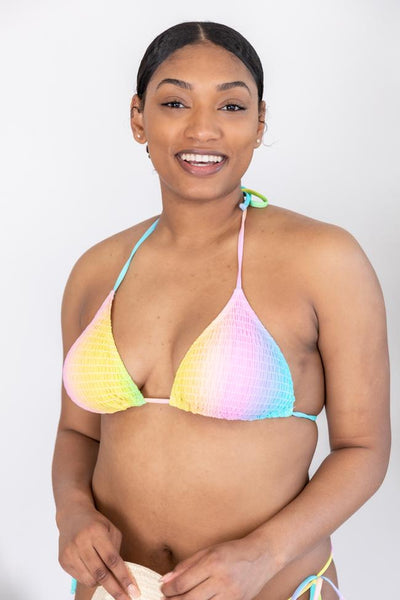 Mermaid Wish Smocked Tie Dye Bikini Top