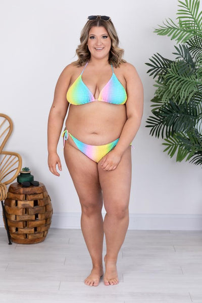 Mermaid Wish Smocked Tie Dye Bikini Top
