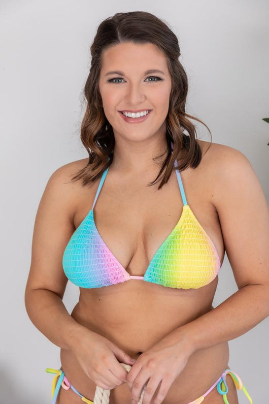 Mermaid Wish Smocked Tie Dye Bikini Top