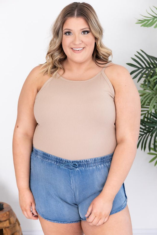 Unbelievable Time Taupe Bodysuit