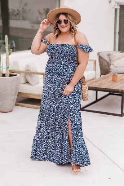 Lovely Afternoon Navy Maxi Dress