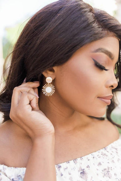 Rise And Shine Gold Earrings