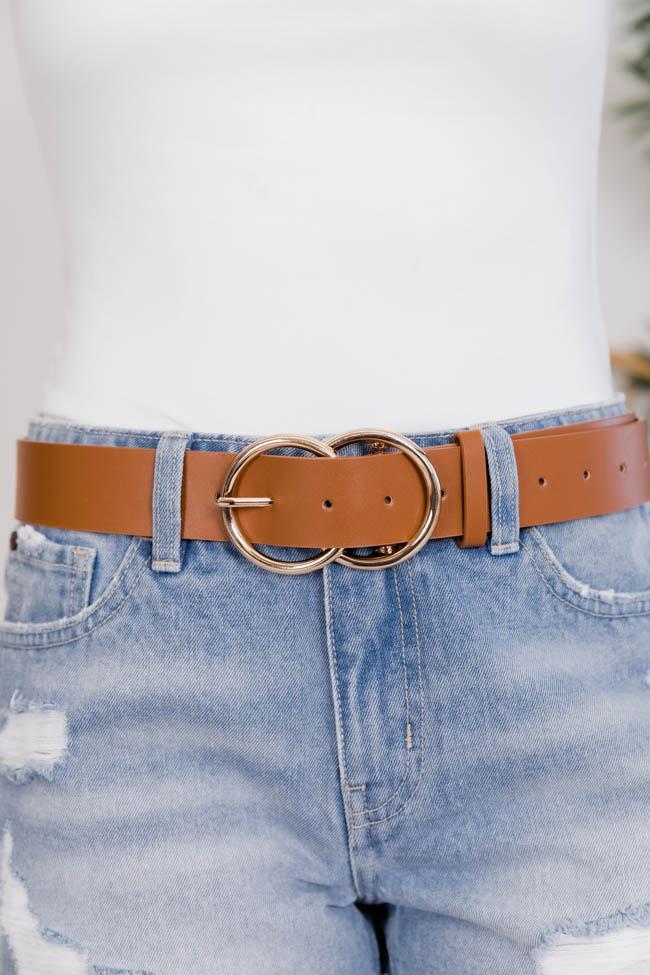 Count Your Blessings Circle Cognac Belt