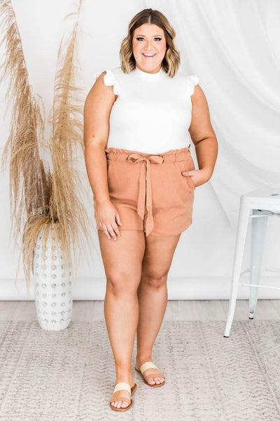 Stare Down The Past White Ruffle Sleeve Bodysuit