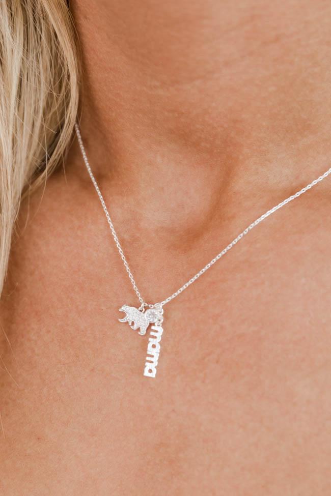 Main Reason Silver Mama Bear Necklace
