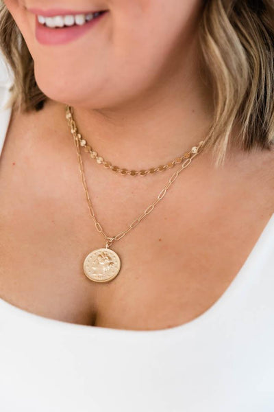 Sunday Night Gold Dual Layered Necklace
