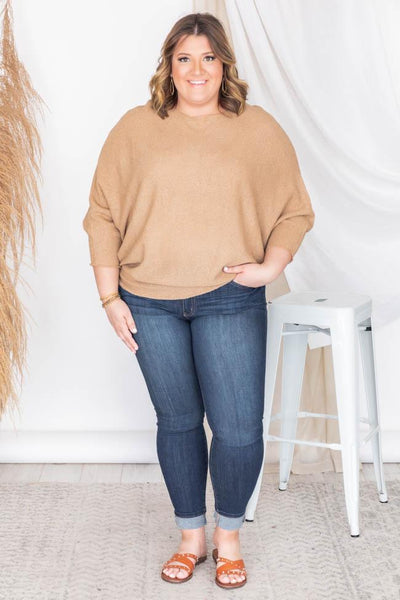 Lost Hope Taupe Pullover Knit Sweater