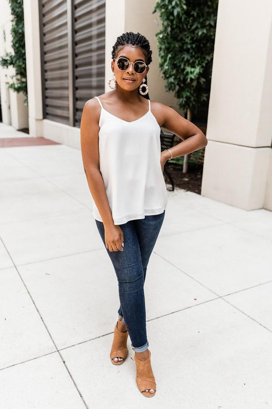 Getting Back Together Ivory Cami Tank