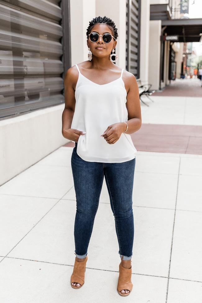 Getting Back Together Ivory Cami Tank