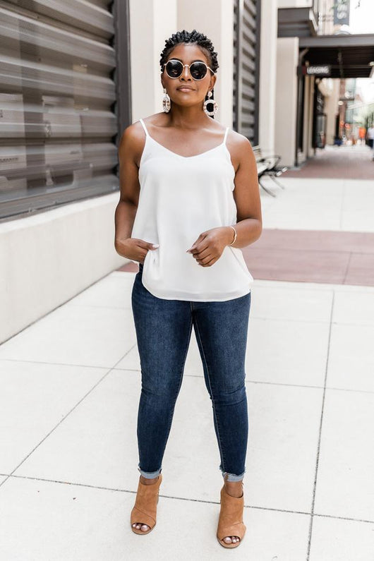 Getting Back Together Ivory Cami Tank